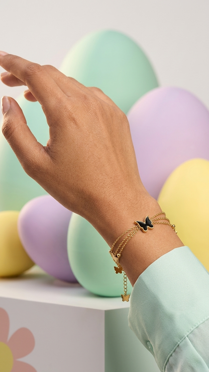 Midnight Butterfly Bracelet