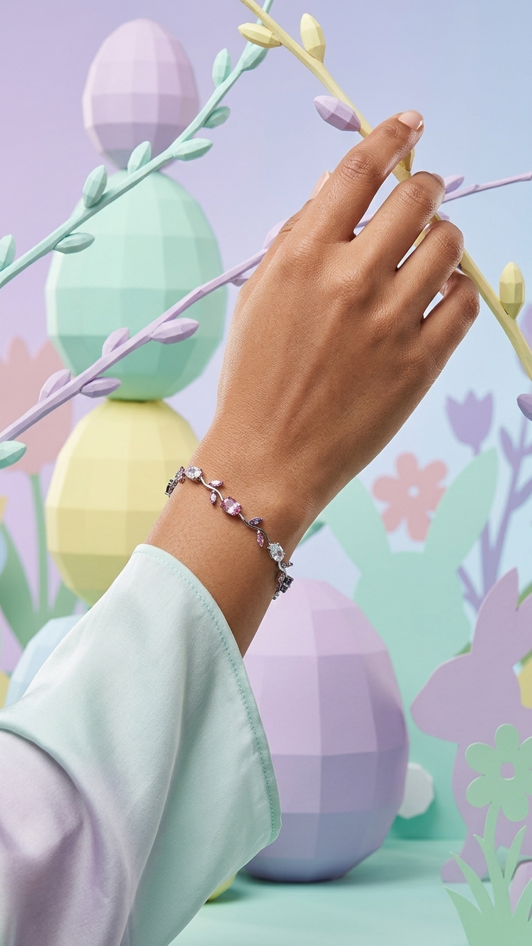 Moonlit Lavender Tulip Bracelet