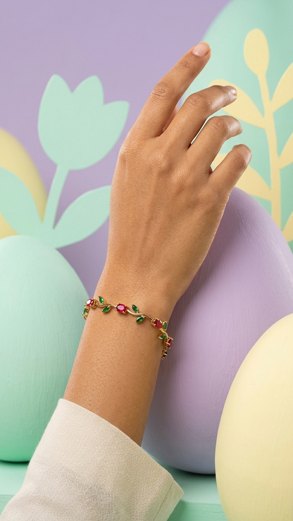 Scarlet Blossom Tulip Bracelet