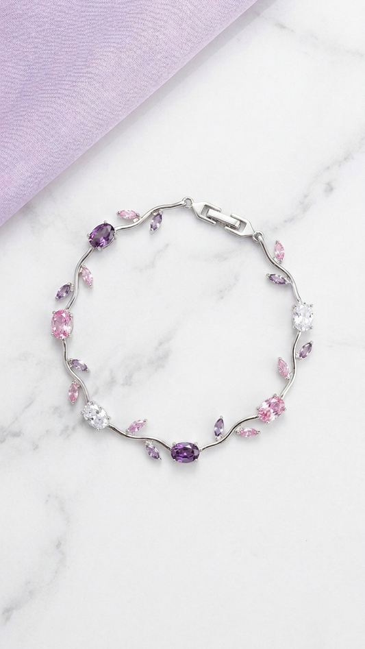 Moonlit Lavender Tulip Bracelet