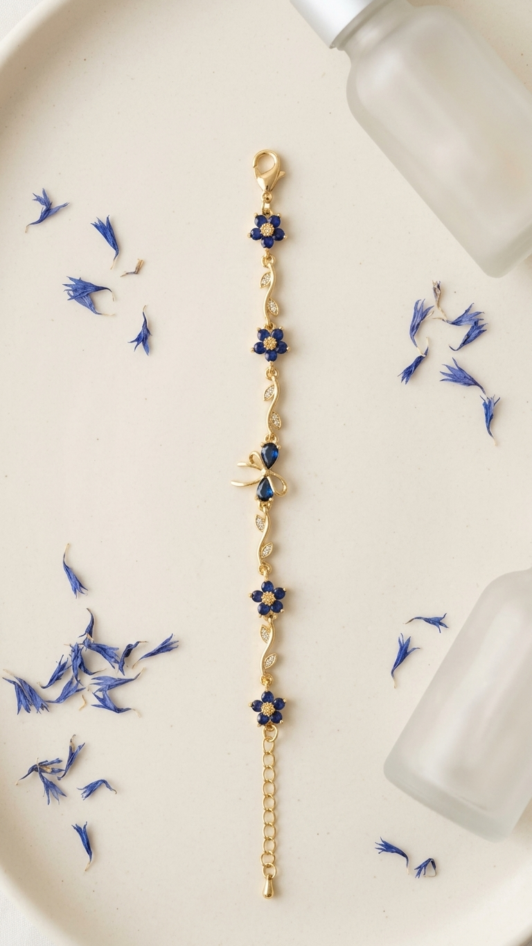 Sapphire Tulip Blossom Bracelet