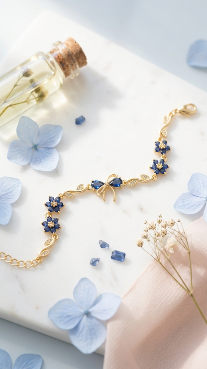 Sapphire Tulip Blossom Bracelet