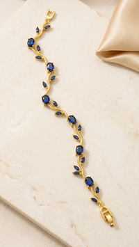 Sapphire Tulip Vine Bracelet