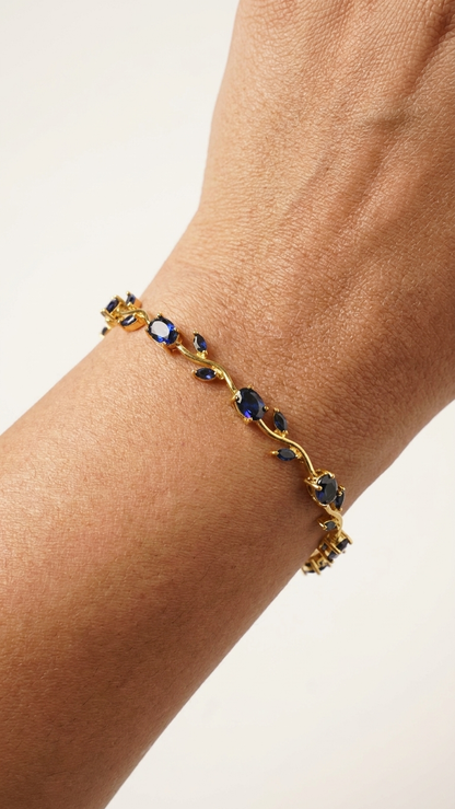 Sapphire Tulip Vine Bracelet