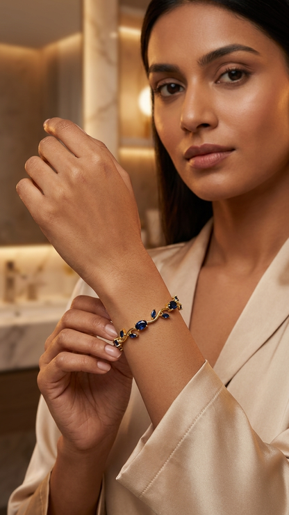 Sapphire Tulip Vine Bracelet