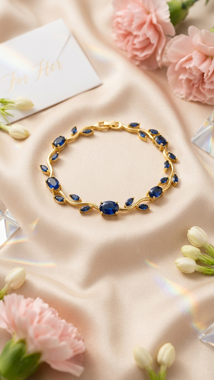 Sapphire Tulip Vine Bracelet