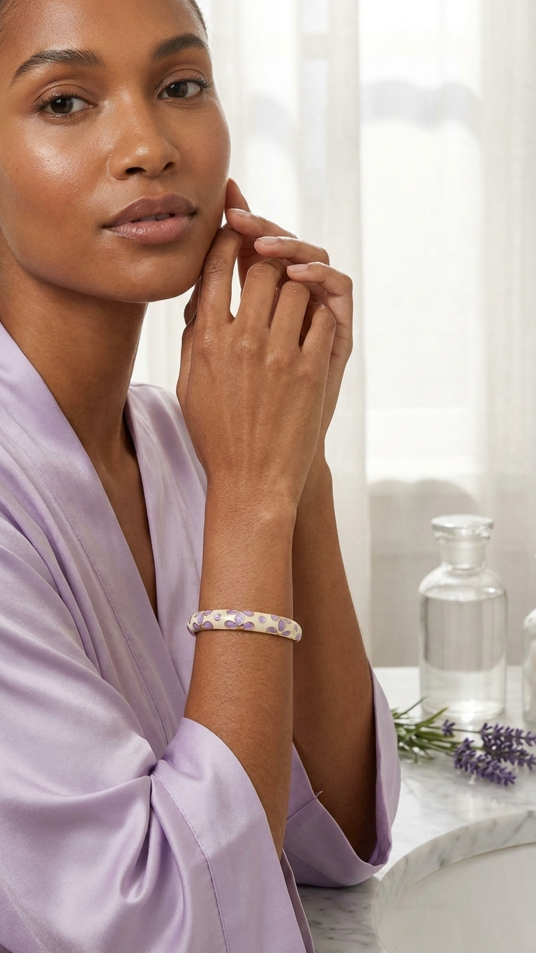 Violet Blossom Bangle