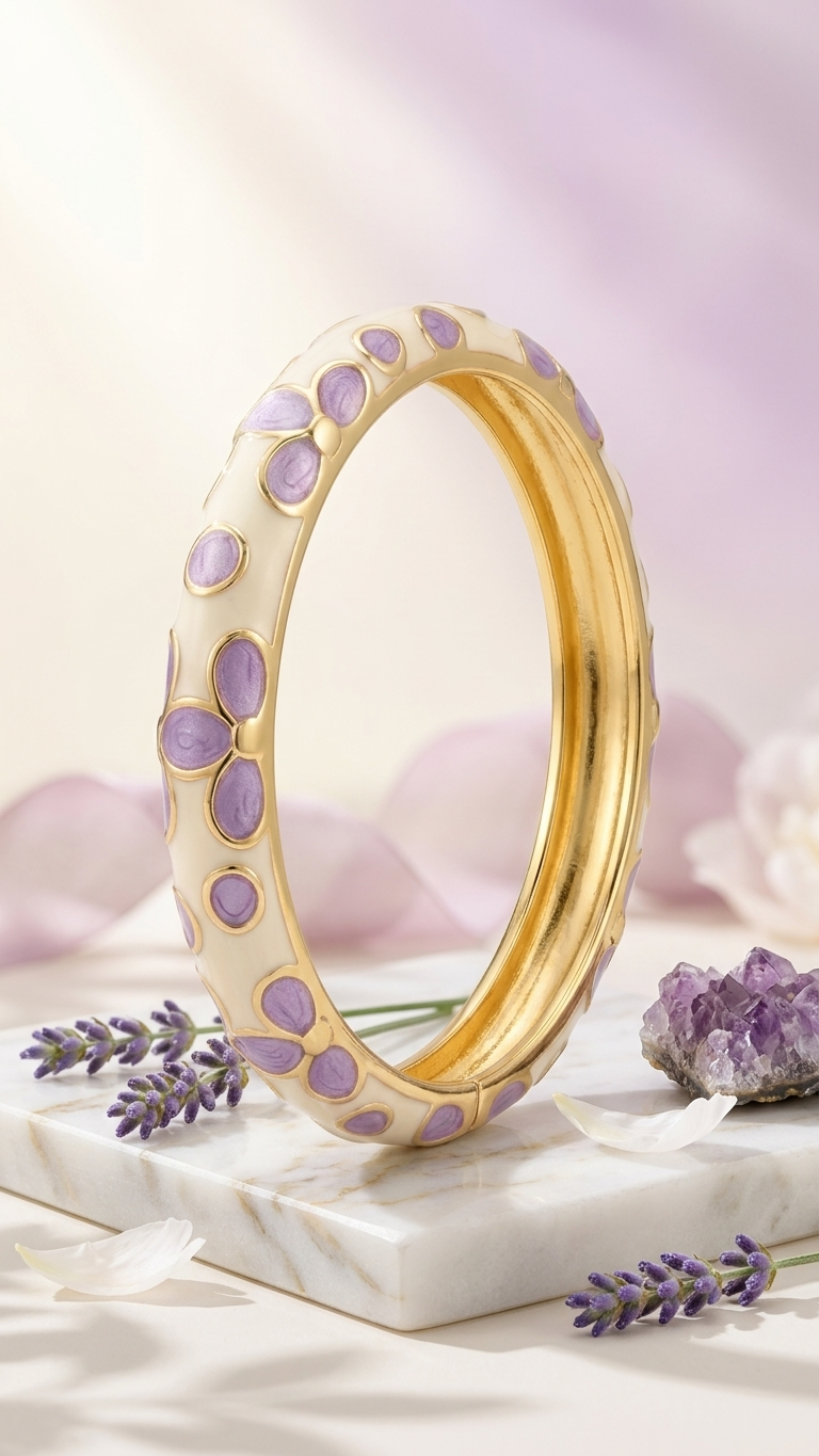 Violet Blossom Bangle