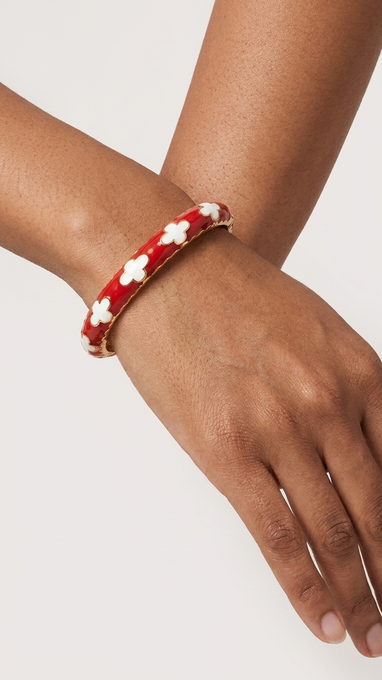 Ruby Clover Bangle