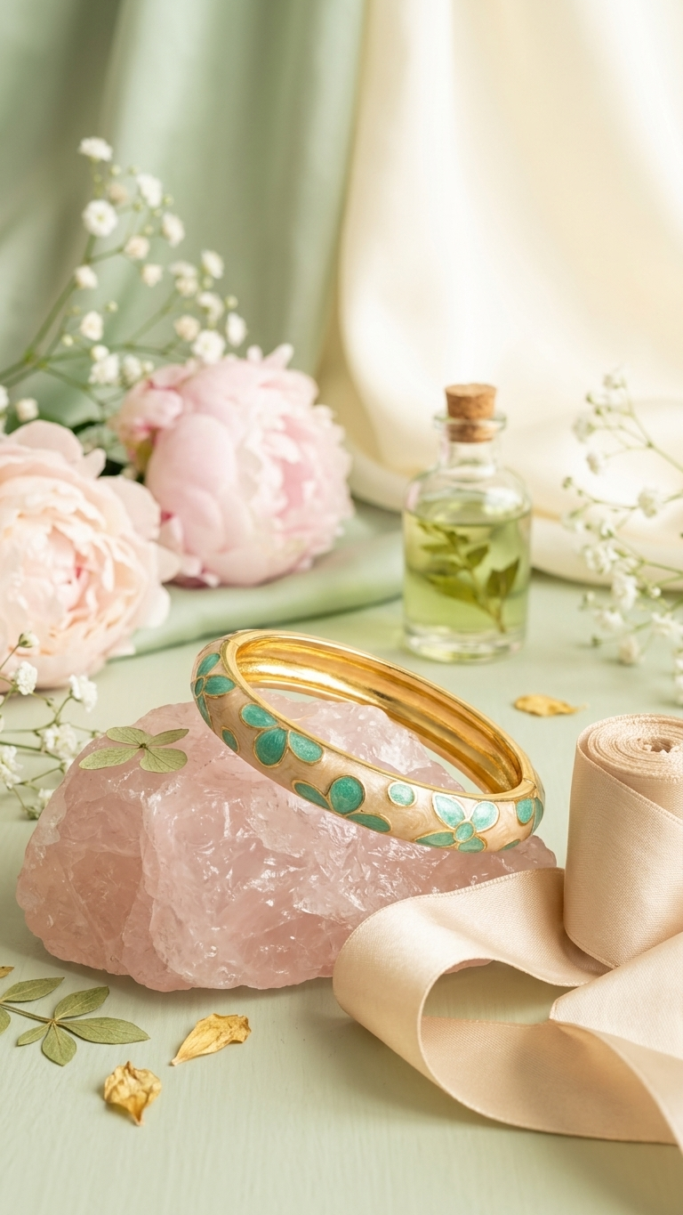 Emerald Bloom Bangle