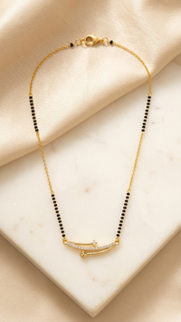 CZ Curve Mangalsutra Necklace