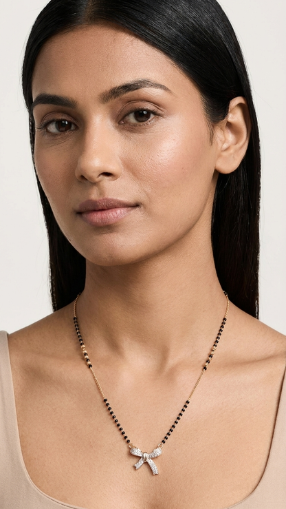 Diamond Bow Grace Mangalsutra