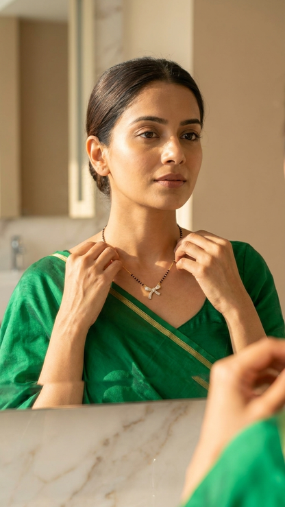 Diamond Bow Grace Mangalsutra