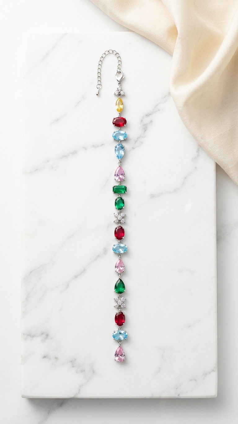 Rainbow Radiance Tennis Bracelet