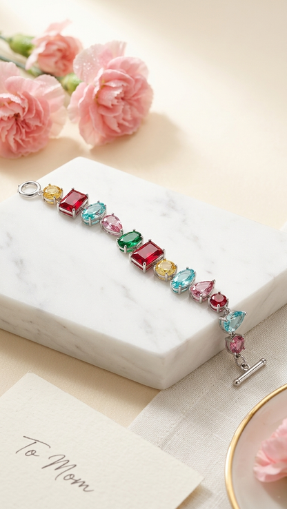 Rainbow Radiance Tennis Bracelet