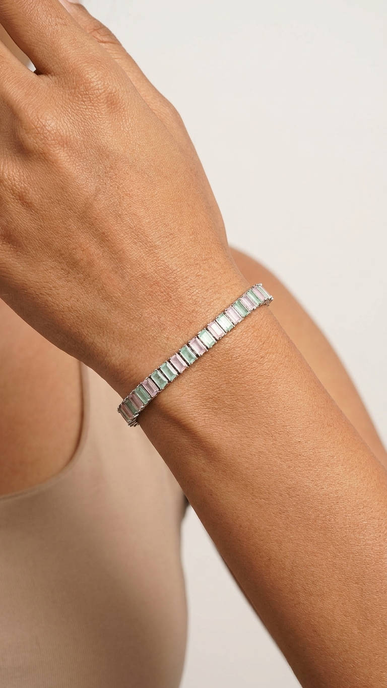 Pastel Symphony Tennis Bracelet