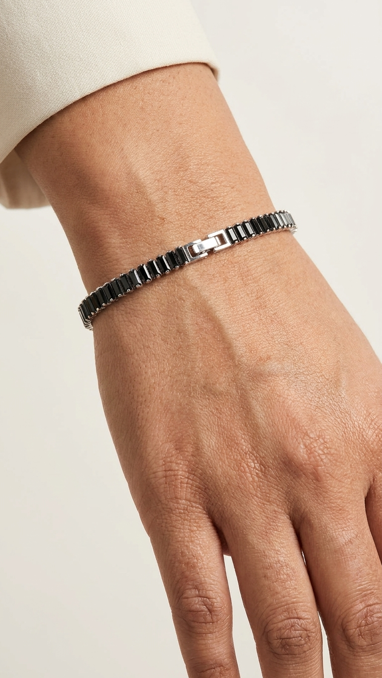 Obsidian Luxe Tennis Bracelet