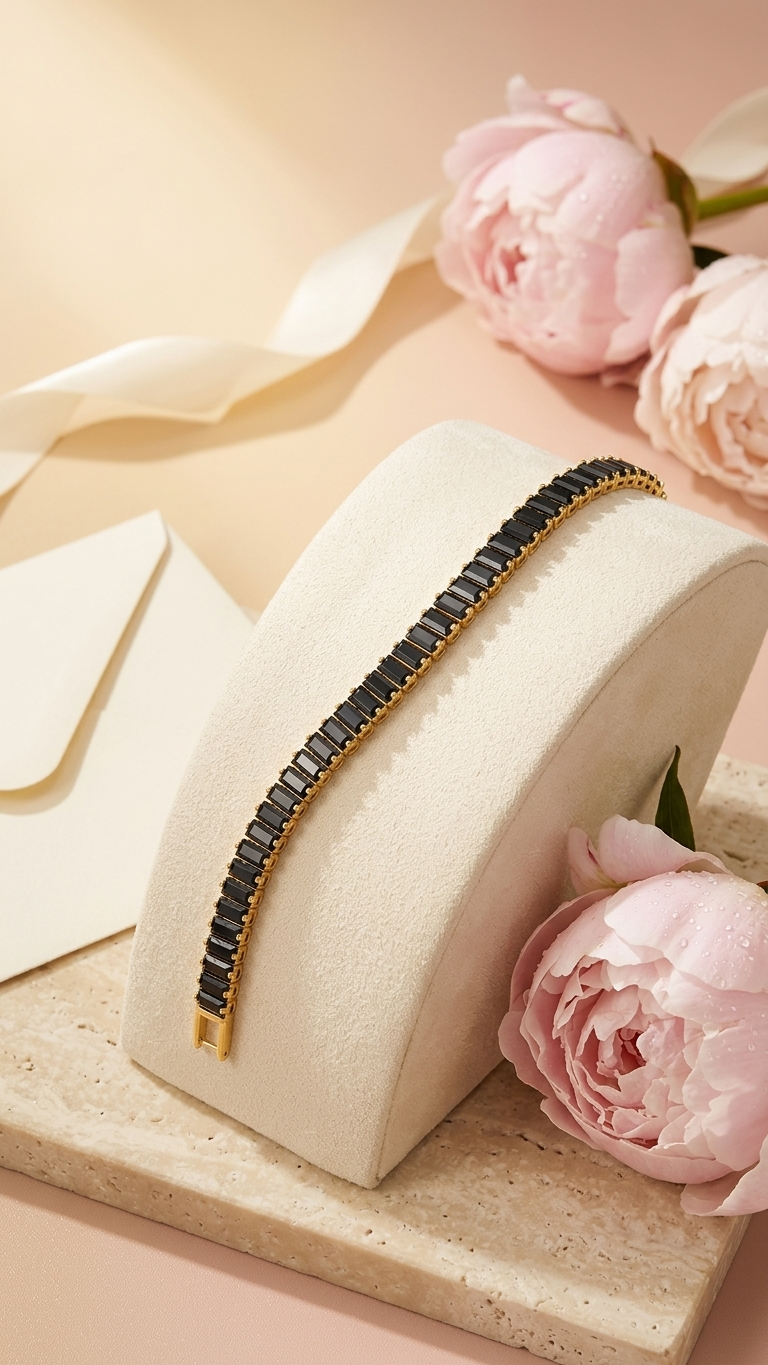 Obsidian Luxe Tennis Bracelet